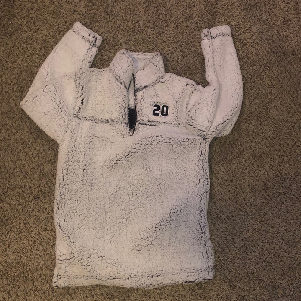 quarter zip sherpa jacket